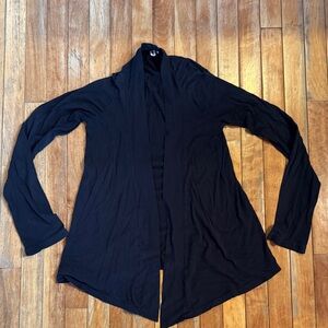 Splendid Black Open Front Cardigan